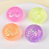 2026 new Decompression toy glitter colored bun shaped venting ball, dumping bun squeezing decompression ball