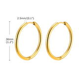 Stainless steel twist circle hoop earrings for women by HSF Marketplace