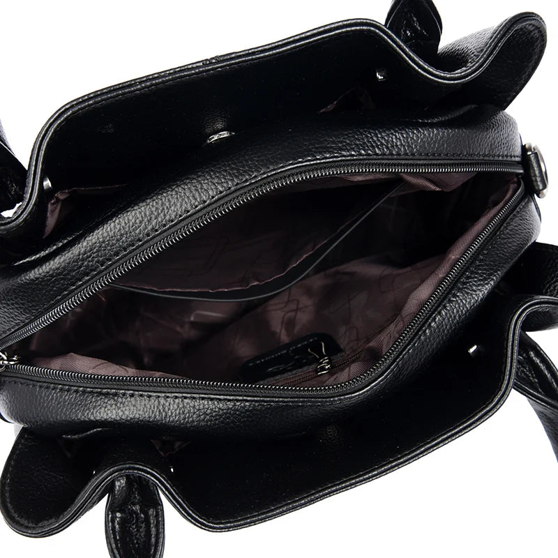 Luxury designer women's handbag by HSF Marketplace, soft leather large capacity purse with casual shoulder strap and tote style.