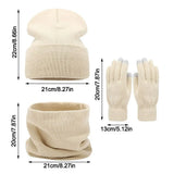 Warm knit beanie, scarf and gloves set for men and women in coordinated winter accessories unerquicklich