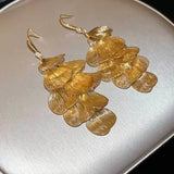 HSF Marketplace golden vintage butterfly flower pendant earrings for weddings and parties
