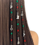 26 Pcs Christmas Decor Pendant Dreadlock Braid Hair Beads Braids Hair Rings Hippie Style Hair Accessories For Women（Christmas）