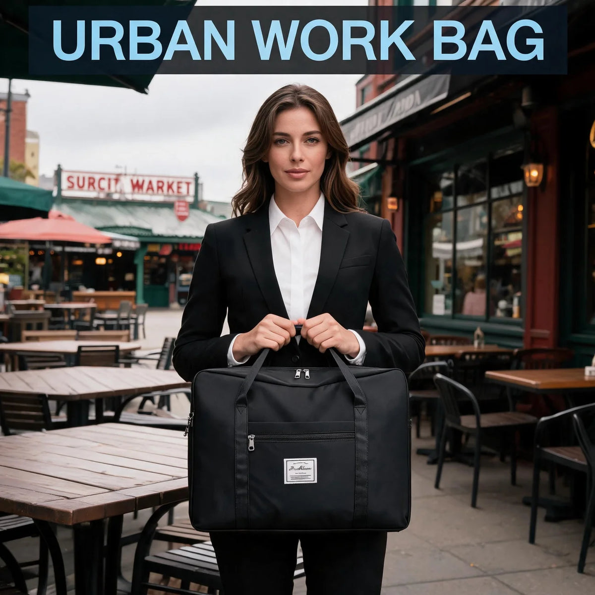 Foldable multi-purpose storage tote bag by HSF Marketplace, space-saving travel organizer for closet and trip use.
