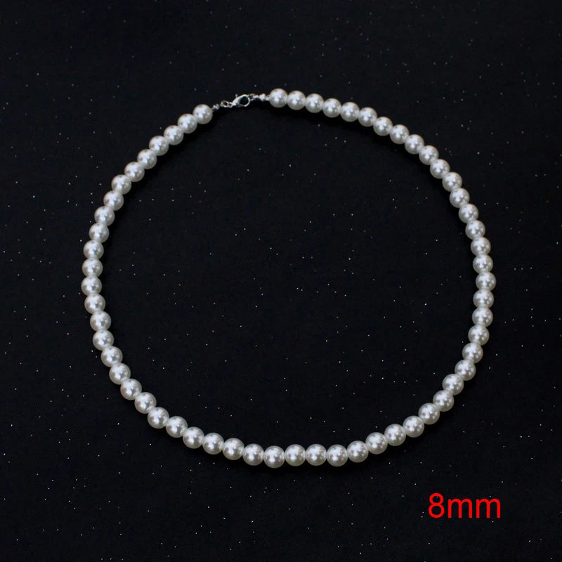 White pearl choker necklace by HSF Marketplace, elegant jewelry for women and men