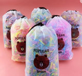 High elastic rubber hair ties in assorted jelly colors, disposable hair styling bands by HSF Marketplace for easy styling.