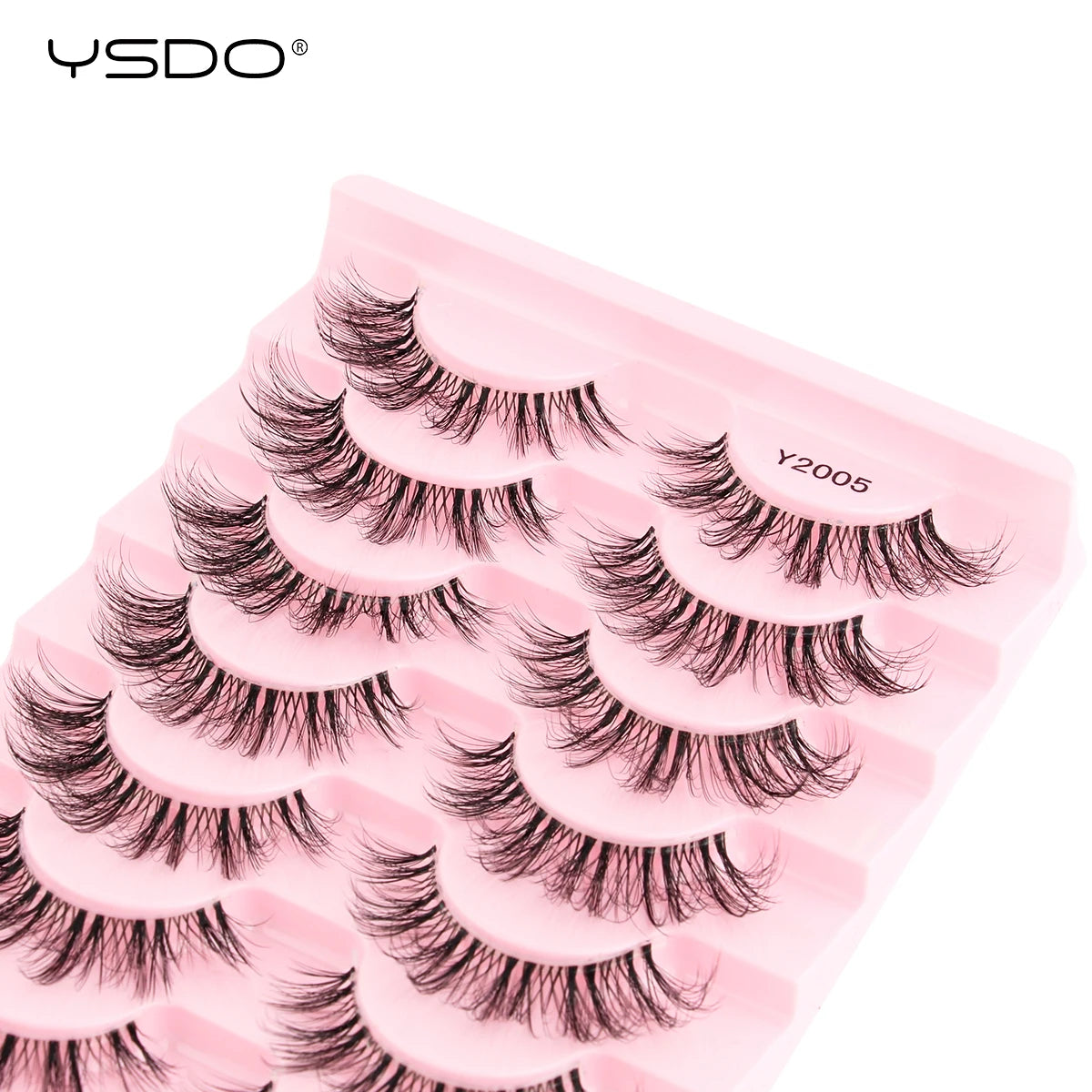 Natural full 3D false eyelashes for cat eye looks by HSF Marketplace