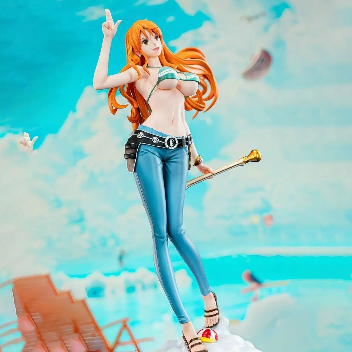 C2 Toys 22cm One Piece Nami PVC anime figure, two years later Straw Hat Troupe collectible statue