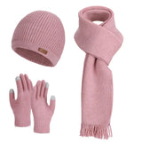 Warm woolen hat, scarf and gloves set for women by HSF Marketplace, winter accessories in a coordinated design