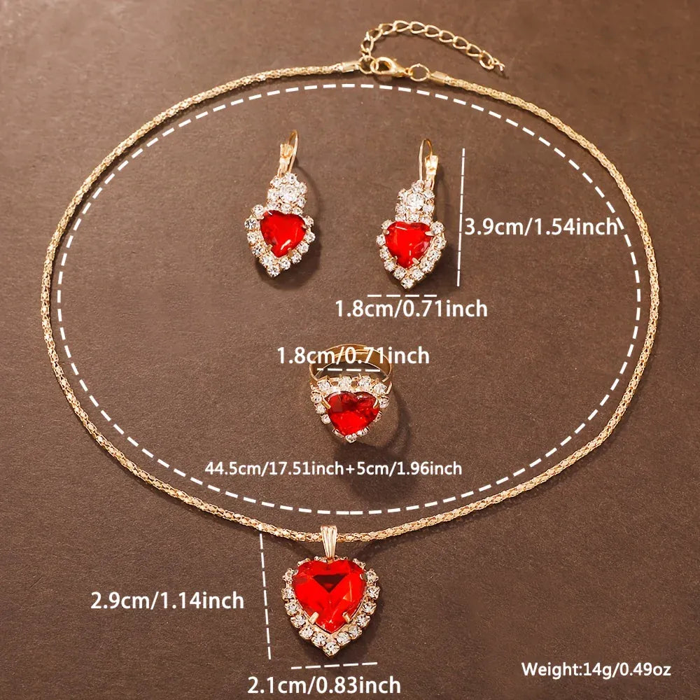 5-piece set of gemstone inlaid women's quartz watch accessories, new fashionable color diamond gemstone watch set