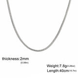 Stainless steel round snake chain necklace by HSF Marketplace for unisex fashion
