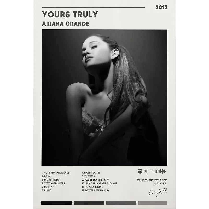 Ariana Grande canvas print featuring Thank U, Next and Positions poster artwork by HSF Marketplace