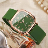 Fashion Square Women Watches Casual Silicone Strap Quartz Watch for Girls Clock Reloj Mujer
