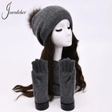 Warm cashmere wool winter hat, gloves, and scarf set for women by HSF Marketplace