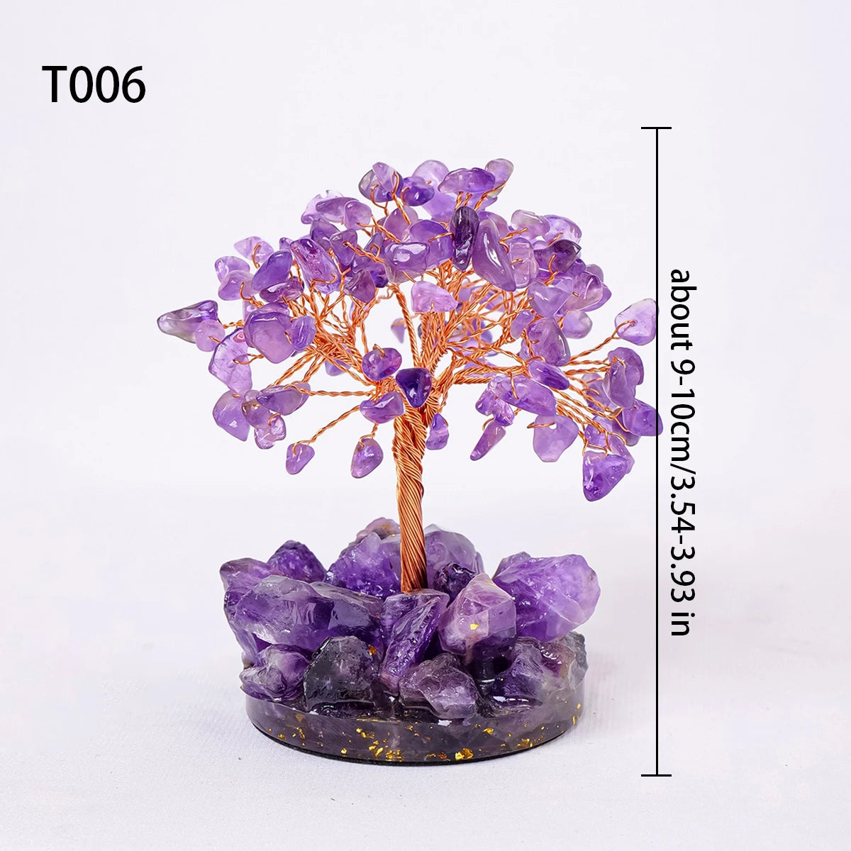 1PC Natural Crystal Tree Handmade Tree of Life Reiki Healing Mineral Specimen Home Decoration Gifts Souveni Drop Glue Resin Base