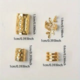 Vintage silver leaf hair cuffs for dreadlock styles, HSF Marketplace hair styling tools