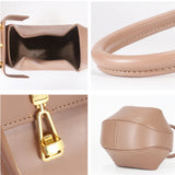 HIFASHION small genuine leather top handle bag for women, elegant evening purse with round shape, luxury handbag for going out.