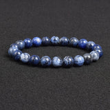 Genuine Natural Stone Bracelet Apatite Lapis Lazuli Agate Crystal Tiger Eye High Quality Gem Beads Bracelet Homme Jewelry Bangle