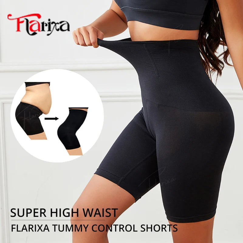 Flarixa high waist seamless shapewear shorts for women, tummy and hip lift body shaper panties