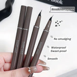 Black and brown HSF curved quick-dry liquid eyeliner pen with ultra-fine tip for lower lash makeup