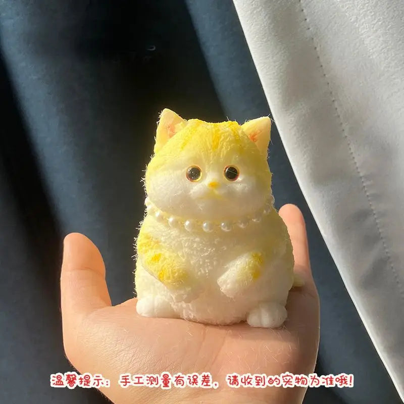 Soft Cute Cat Squishy Toy Kawaii Slow Rising Animal Figure Stress Reliever Squeeze Mini Plush-Like Gift Kids Adults