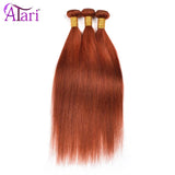 Ginger Orange Colored Straight Bundles with Closure Brazilian 5x5 4x4 Lace Closure Bundles with Closure Transparent Lace Hair