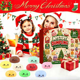 HSF Marketplace dumpling squishy mystery blind bag Christmas advent calendar sensory toy set in box
