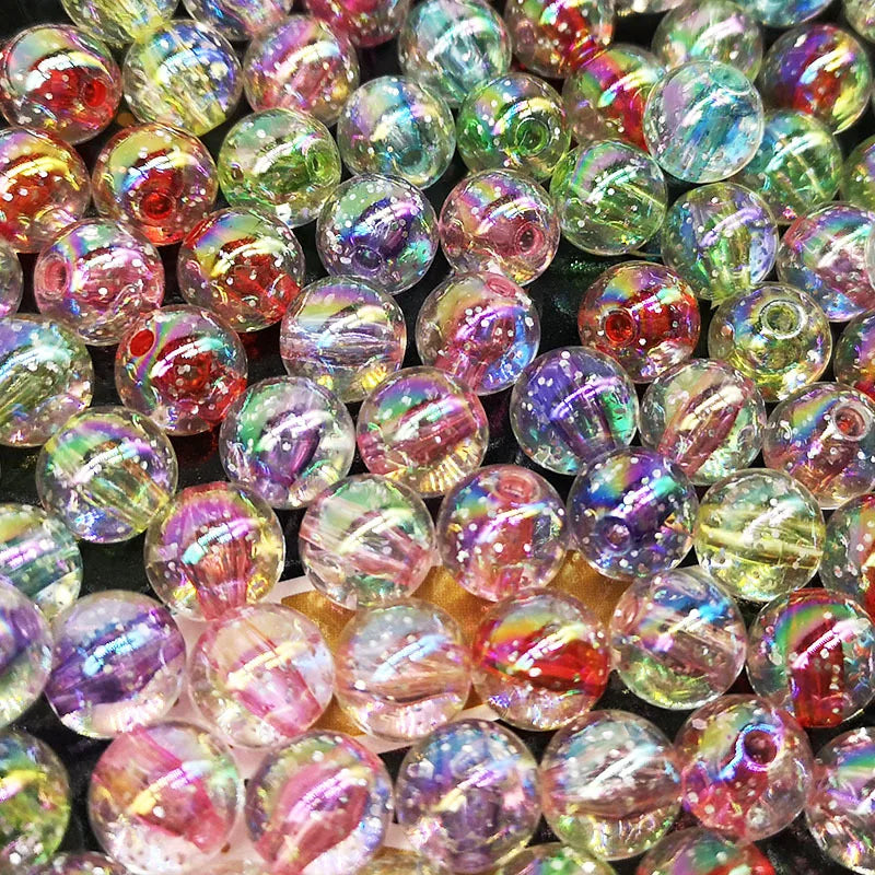 Colorful 10mm acrylic beads for jewelry making, 50-piece assortment from HSF Marketplace