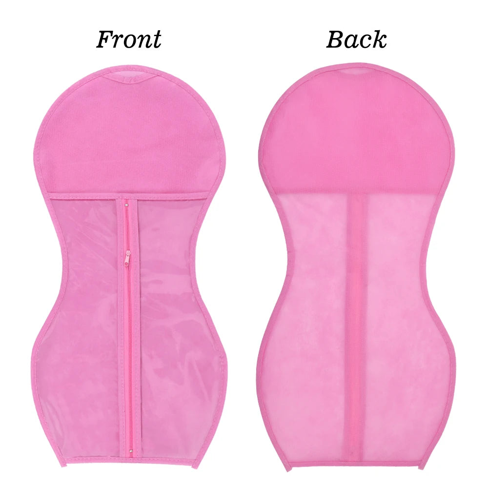 Wig Storage Portable Wig Bags Storage With Hanger Hair Extension Holder For Styling Wig Storage Bags Wig For Home & Travel