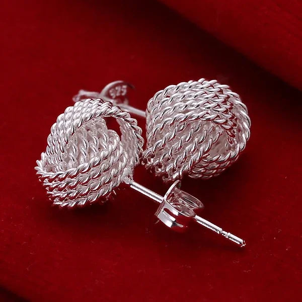 925 sterling silver hoop earrings for women, trendy and elegant jewelry by HSF Marketplace