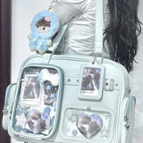 Harajuku Pin Doll 20cm display Ita bag by HSF Marketplace featuring PU leather, large capacity, shoulder bag style for women.