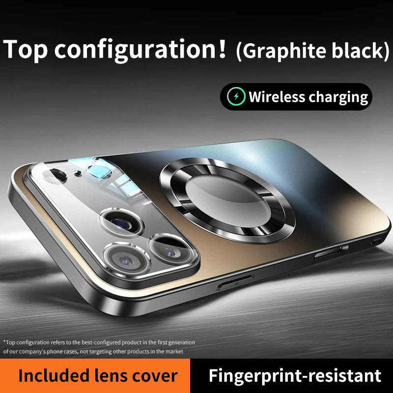 Luxury glass MagSafe-compatible phone case for iPhone 18 and 17 Pro Max by HAIRSOFLY SHOP