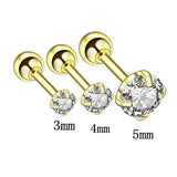 Stainless steel heart stud earrings set by HSF Marketplace for everyday wear