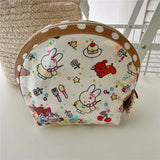 Miffy shell cosmetic bag with quicksand sequins, cute portable handbag by HSF Marketplace