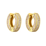 Elegant pearl hoop earrings for women with simple CZ accents, HSF Marketplace jewelry