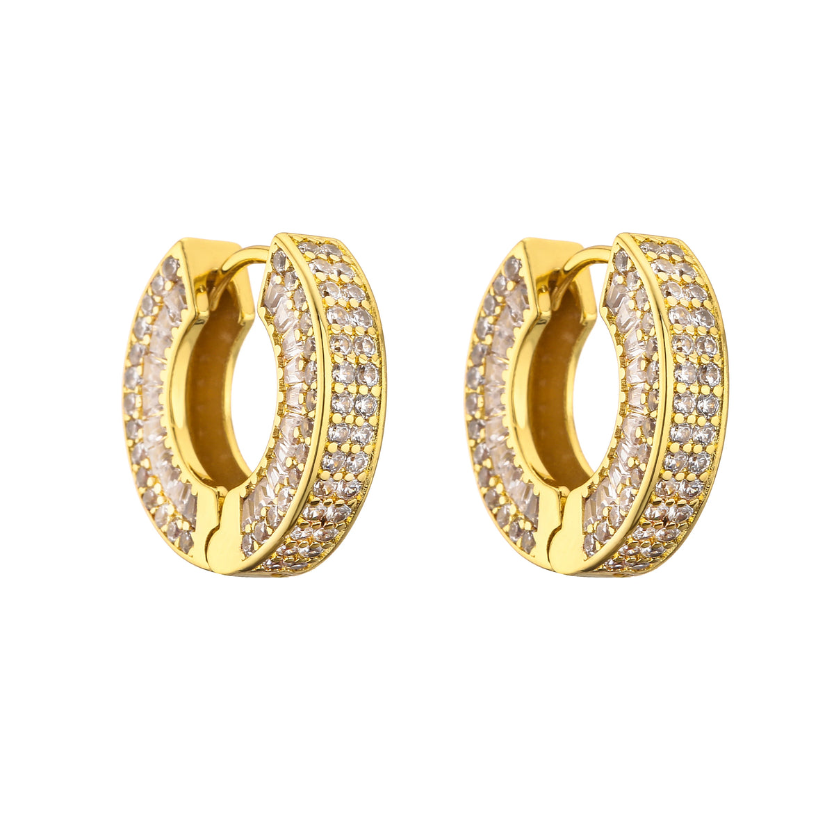 Elegant pearl hoop earrings for women with simple CZ accents, HSF Marketplace jewelry