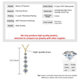 5-stone moissanite pendant necklace in 14K gold for women by HSF Marketplace