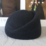 Women's warm wool blend winter beret hat in elegant style, HSF Marketplace brand