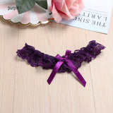 Women’s lace bow leg ring garter belt, bowknot thigh loop for bridal lingerie and cosplay stockings