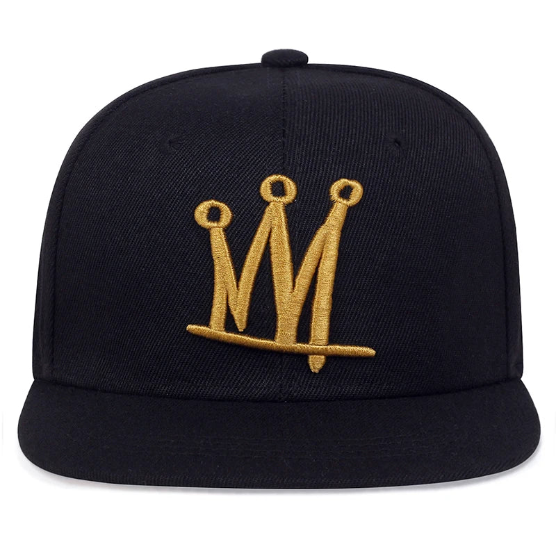 Women's hip hop baseball cap with crown embroidery, trucker mesh, and snapback closure for outdoor wear