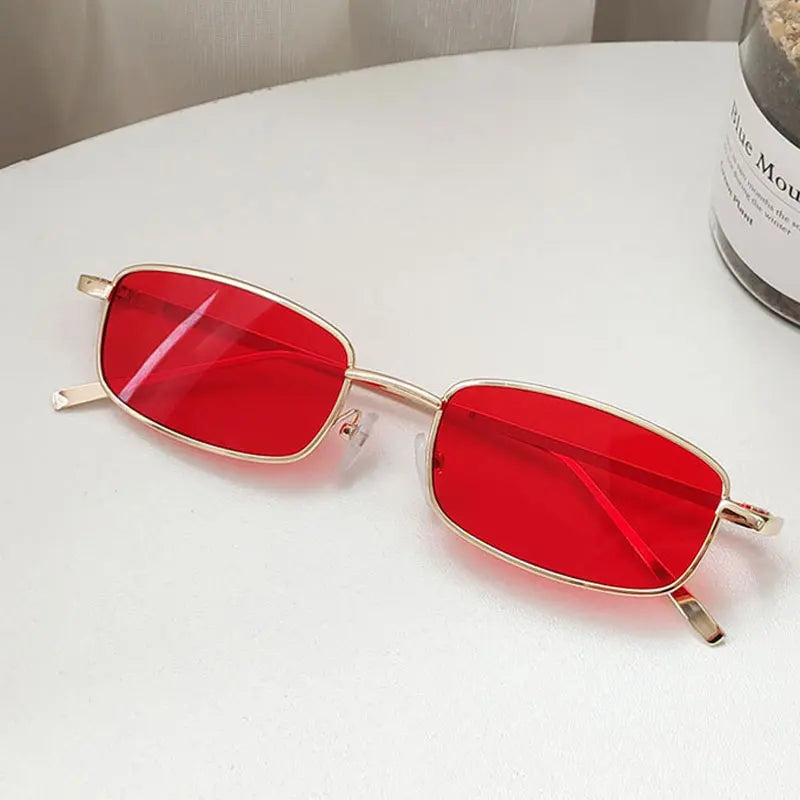 Vintage square sunglasses for men and women by HSF Marketplace with metal frame and stylish design.