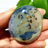 Natural Stone Waterplant Plant Small Tree Agate Palm Stone Meditation Spiritual Yoga Cure Feng Shui Crystal Room Ornament
