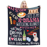 K-Drama plush blanket by HSF Marketplace, soft K-Culture design for cozy comfort and style