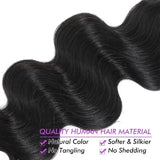Body wave clip-in human hair extensions for effortless volume by HSF Marketplace