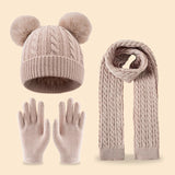 Children's winter tassel scarf, hat and gloves set for ages 3-14 by HSF Marketplace