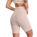 High-waist power shorts body shaper for women in lightweight, breathable cotton-blend shapewear fabric