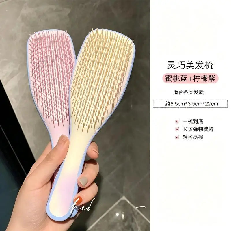 Anti-Static Tangle-Free Portable Hair Comb for Curly And Straight Hair Dandruff-Free Plastic Comb with Handle for Home Use