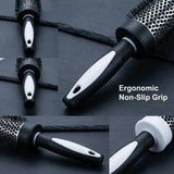Thermal Round Hair Brush Set Anti-slip Handle Nylon Bristle Salon Hairdressing Curle Roller Comb Blow Drying Volume Styling Tool