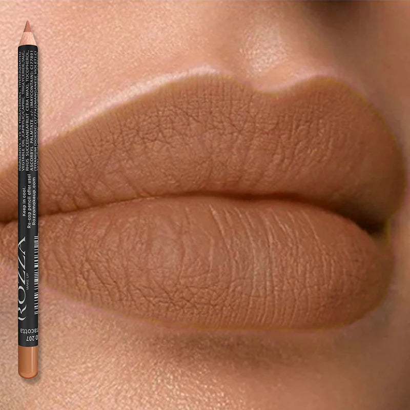 HSSF Marketplace Rozza waterproof matte nude lipliner in a sleek pencil with high pigmentation and long-lasting formula.