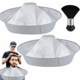 Waterproof Haircut Cape Umbrella, Portable Hair Clippings Catcher for Adults ,Reusable Hairdressing Cloak,Trimming/Coloring