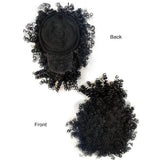 HSF Marketplace Afro Puff Drawstring Ponytail with Bangs, short kinky curly pineapple updo bun for Black women and girls